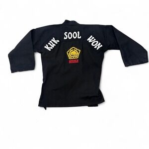 Kuk Sool Won Size 1 Uniform Jacket Korea Patch Martial Arts Black MMA Mixed